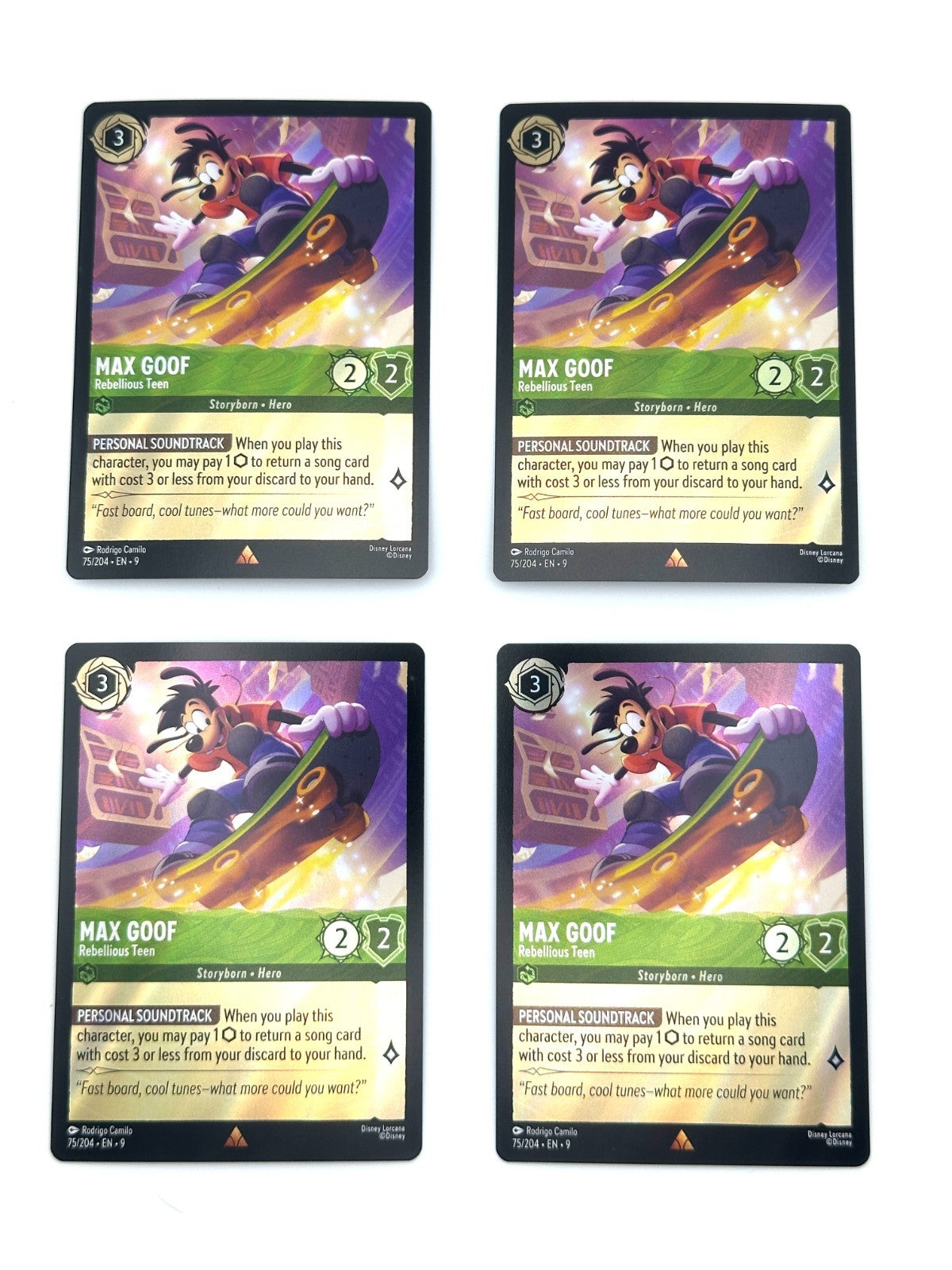 Max Goof Rebellious Teen 75/204 Rainbow Holofoil, Fabled, NM